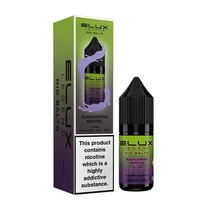 Elux Legend Nic Salts - 10ml E-liquids - Box of 10-Blackcurrant Menthol *New*-vapeukwholesale