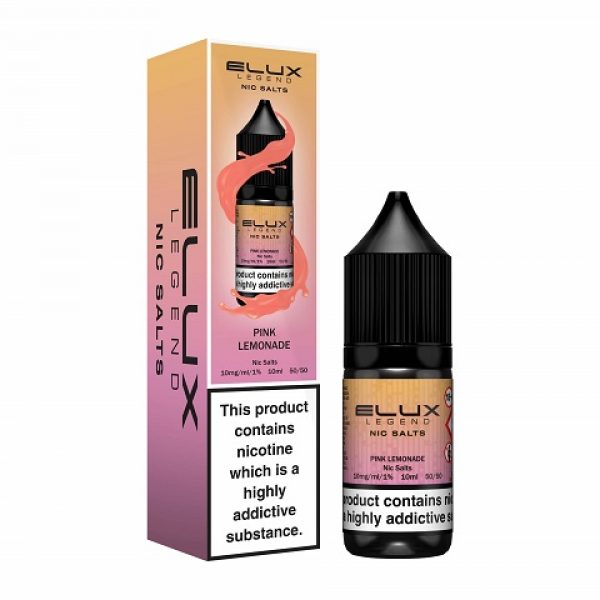 Elux Legend Nic Salts - 10ml E-liquids - Box of 10-Pink Lemonade-vapeukwholesale