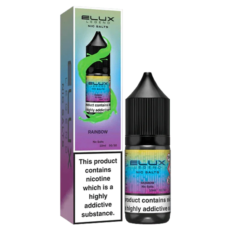 Elux Legend Nic Salts - 10ml E-liquids - Box of 10-Rainbow *New*-vapeukwholesale