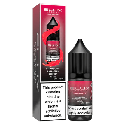 Elux Legend Nic Salts - 10ml E-liquids - Box of 10-Strawberry Raspberry Cherry *New*-vapeukwholesale