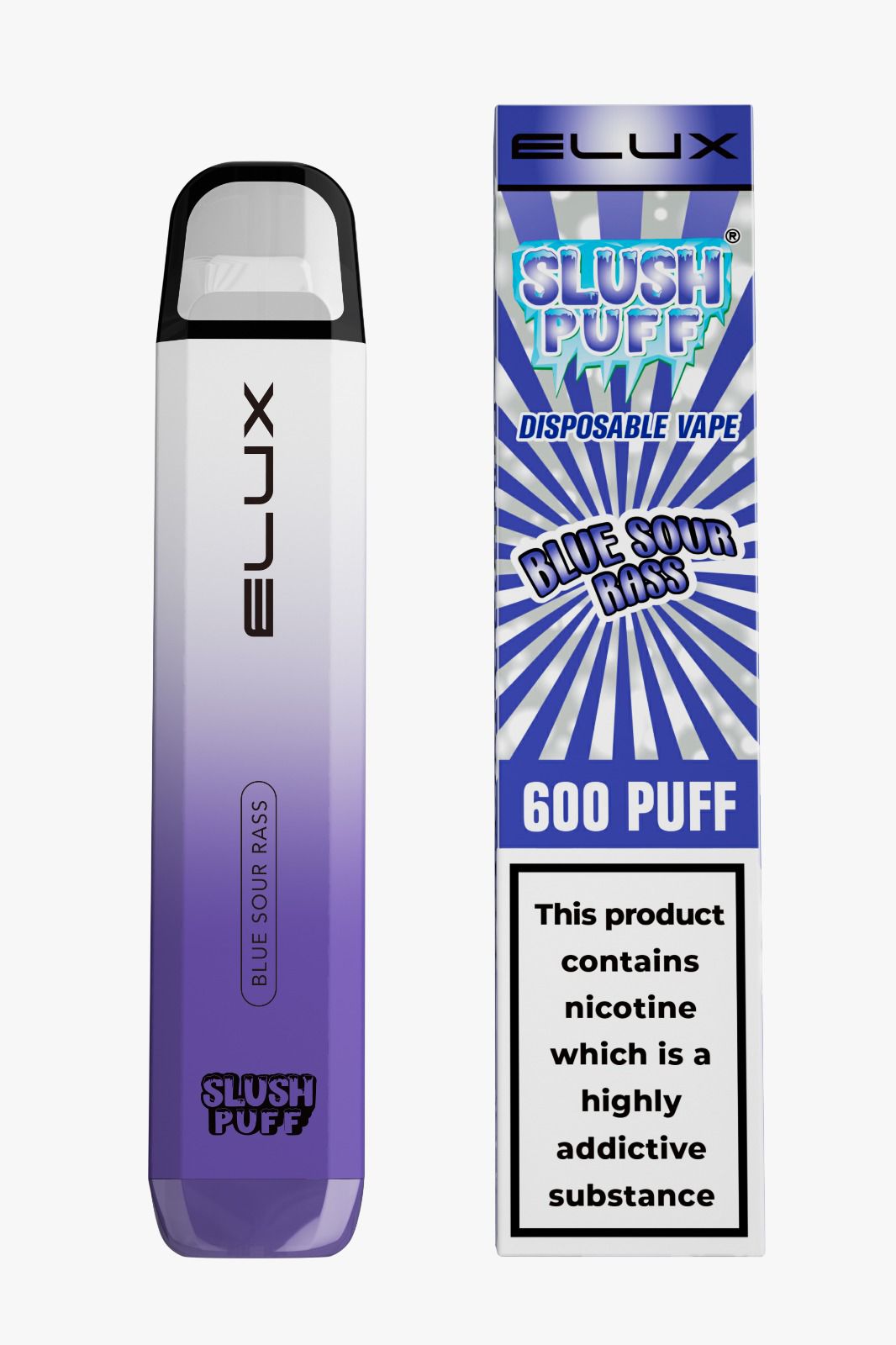 Elux Slush Puff 600 Disposble Pod Kit-Blue Sour Rass-vapeukwholesale