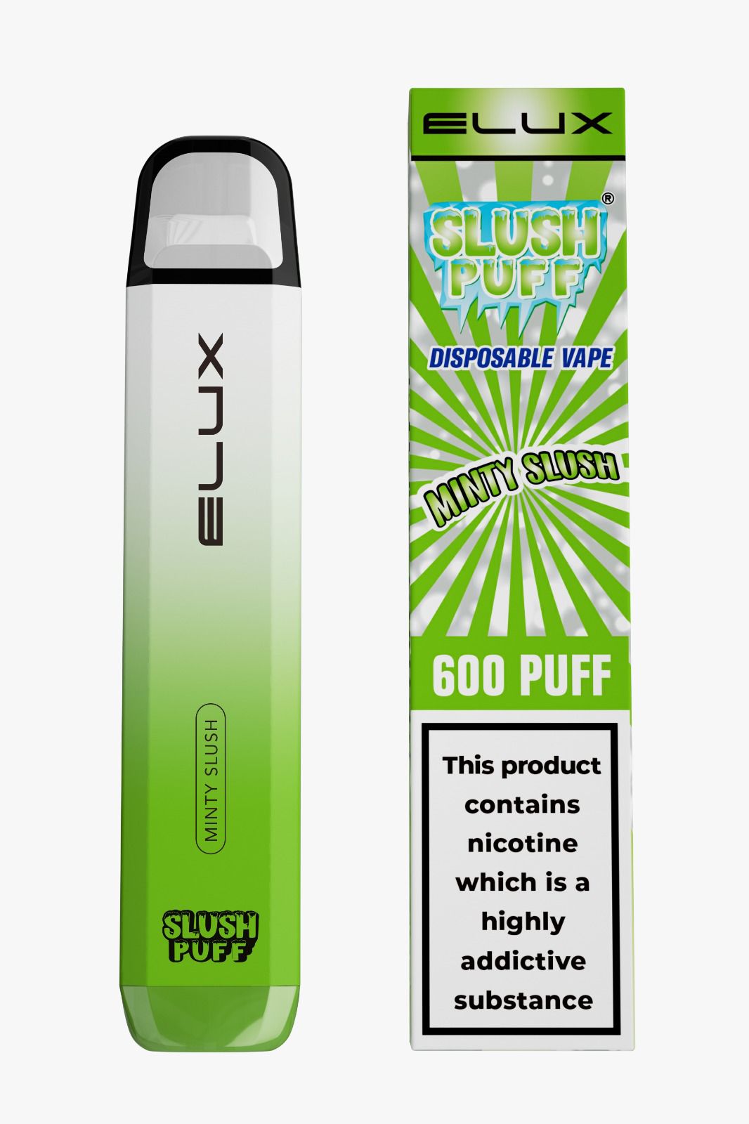 Elux Slush Puff 600 Disposble Pod Kit-Minty Slush-vapeukwholesale