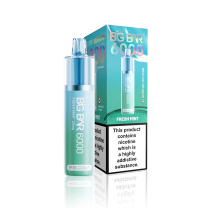 Feoba Big Bar 6000 Puffs Disposable Vape (Box of 5) - Fresh Mint - vapeukwholesale