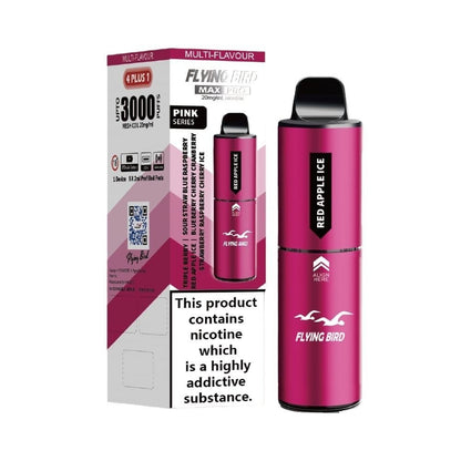 Flying Bird Max Pro 3000 Puffs 4 in 1 Disposable Vape Box of 5 - Pink Series (4 in 1 Edition) - vapeukwholesale