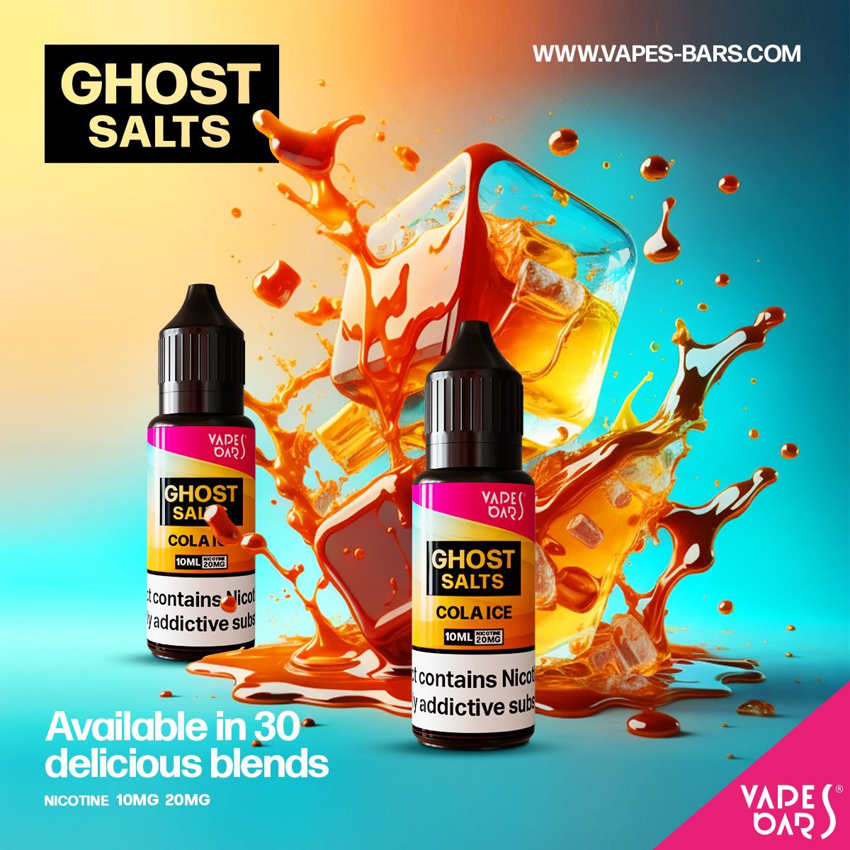 GHOT 3500 Nic Salts 10ml - Box of 10-Cola Ice-vapeukwholesale