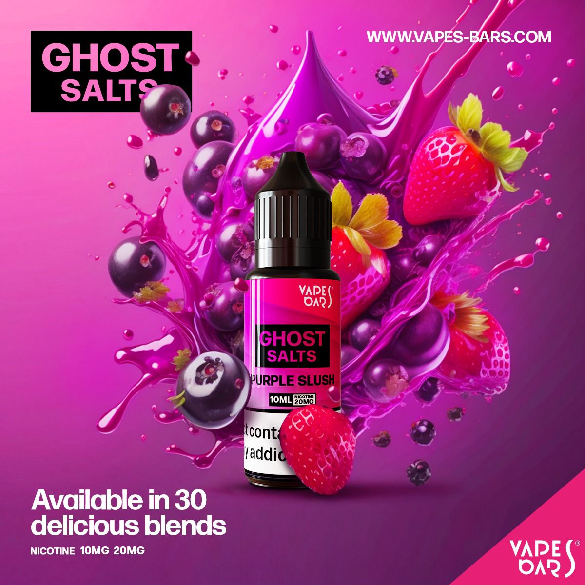 GHOT 3500 Nic Salts 10ml - Box of 10-Purple Slush-vapeukwholesale