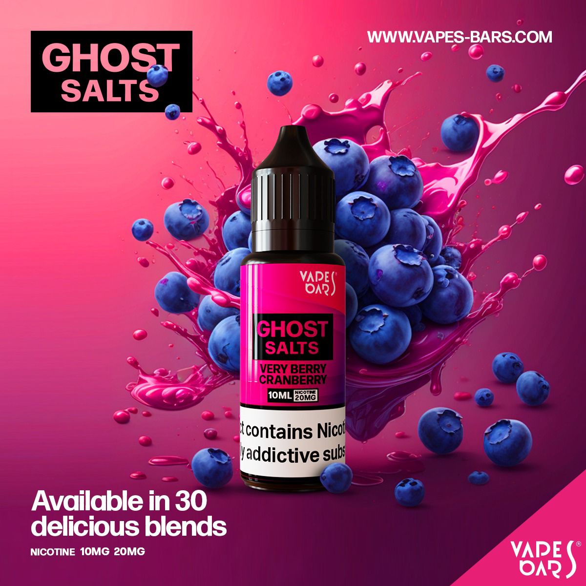 GHOT 3500 Nic Salts 10ml - Box of 10-Very Bery Cranberry-vapeukwholesale