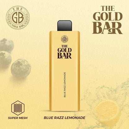 Gold Bar 4500 Disposable Vape Puff Bar Pod Box of 10-Blue Razz Lemonade-vapeukwholesale