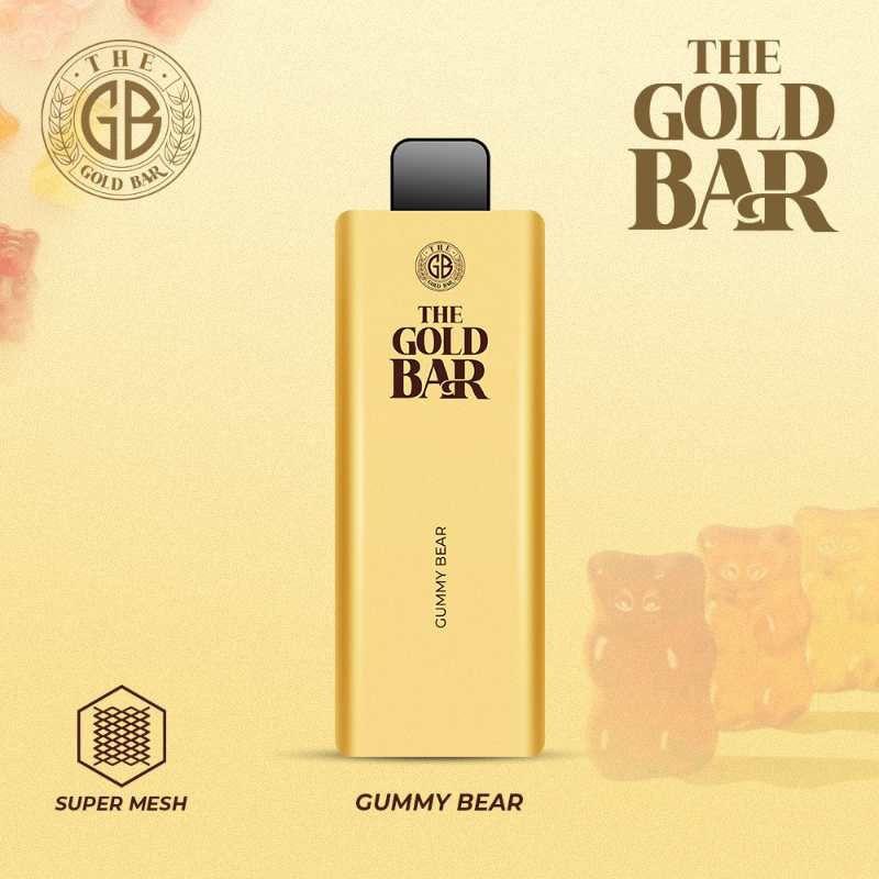 Gold Bar 4500 Disposable Vape Puff Bar Pod Box of 10-Gummy Bear-vapeukwholesale