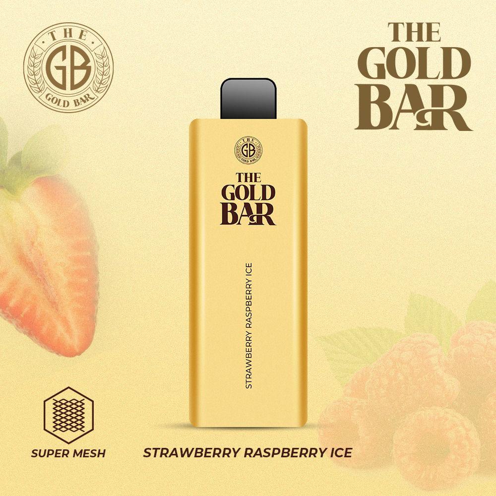 Gold Bar 4500 Disposable Vape Puff Bar Pod Box of 10-Strawberry Raspberry Ice-vapeukwholesale