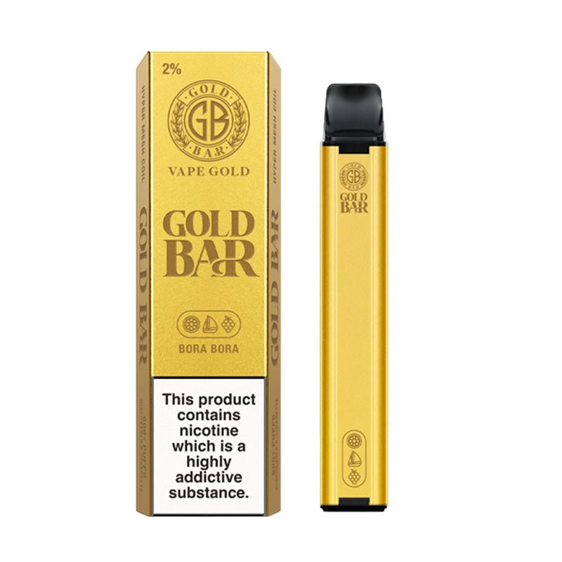 Gold Bar 600 Disposable Vape Pod Puff Pen Device - Box of 10-Bora bora *New*-vapeukwholesale