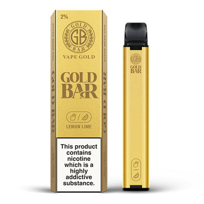 Gold Bar 600 Disposable Vape Pod Puff Pen Device - Box of 10-Lemon Lime *New*-vapeukwholesale