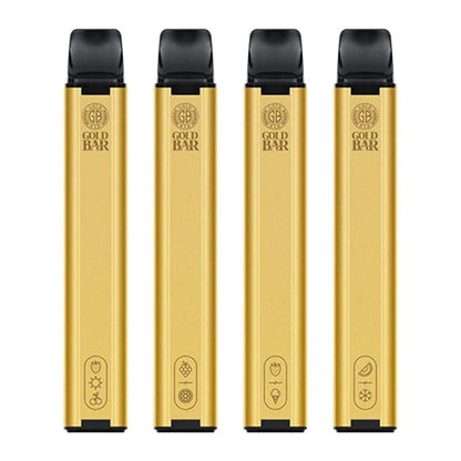 Gold Bar 600 Disposable Vape Pod Puff Pen Device - Box of 10