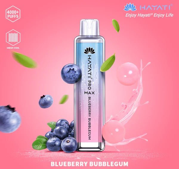 Hayati Crystal Pro Max 4000 Disposable Vape Pod - Box of 10-Blueberry Bubblegum-vapeukwholesale