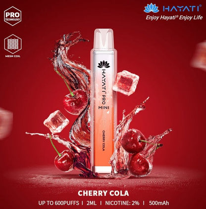 Hayati Mini Pro 600 Disposable Vape Puff Bar Pod Box of 10-Cherry Cola (Box of 10)-vapeukwholesale