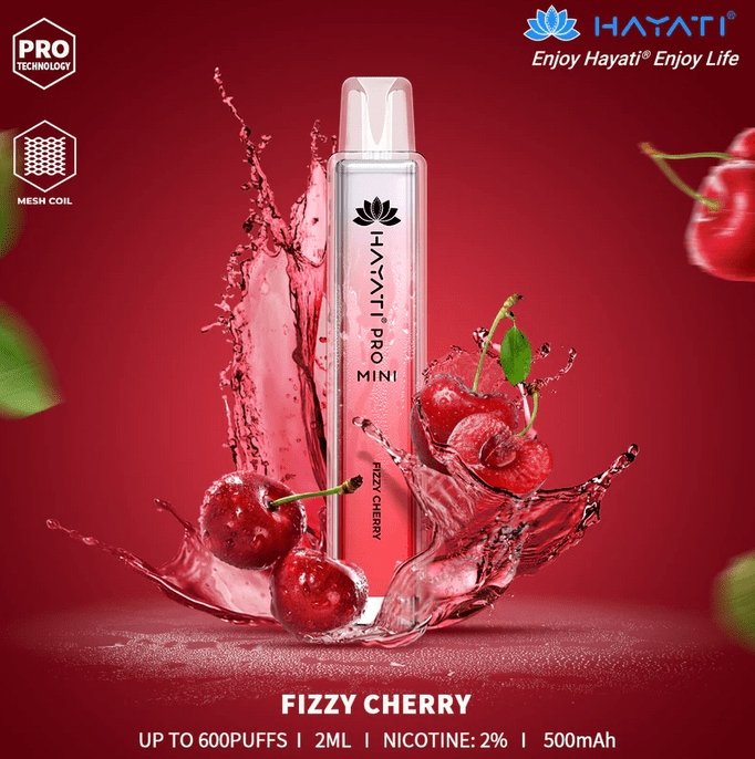 Hayati Mini Pro 600 Disposable Vape Puff Bar Pod Box of 10-Fizzy Cherry (Box of 10)-vapeukwholesale