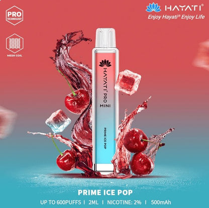 Hayati Mini Pro 600 Disposable Vape Puff Bar Pod Box of 10-Prime Ice Pop (Box of 10)-vapeukwholesale