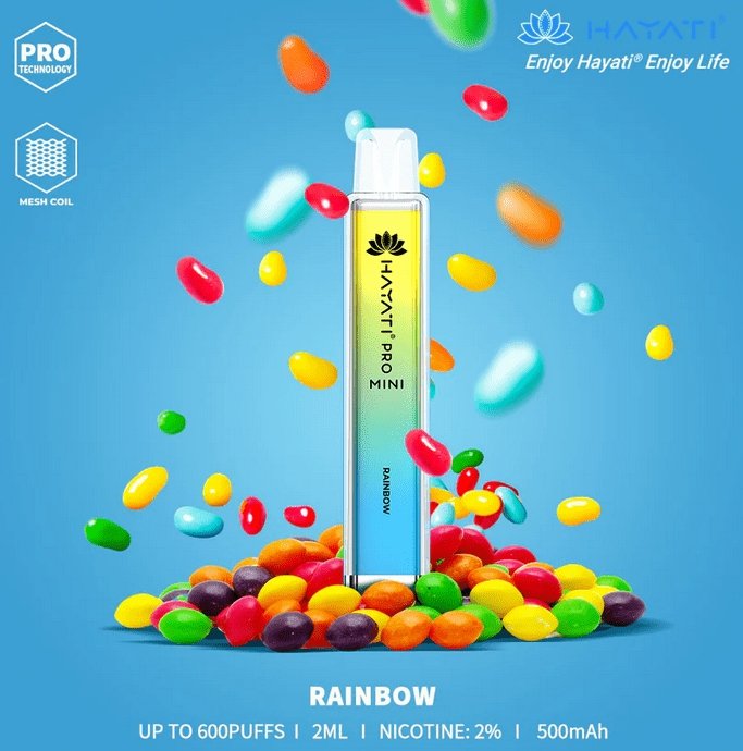 Hayati Mini Pro 600 Disposable Vape Puff Bar Pod Box of 10-Rainbow (Box of 10)-vapeukwholesale