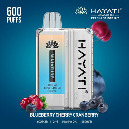 Hayati Miniature 600 Prefilled Pod Kit - Box of 5-Blueberry Cherry Cranberry-vapeukwholesale