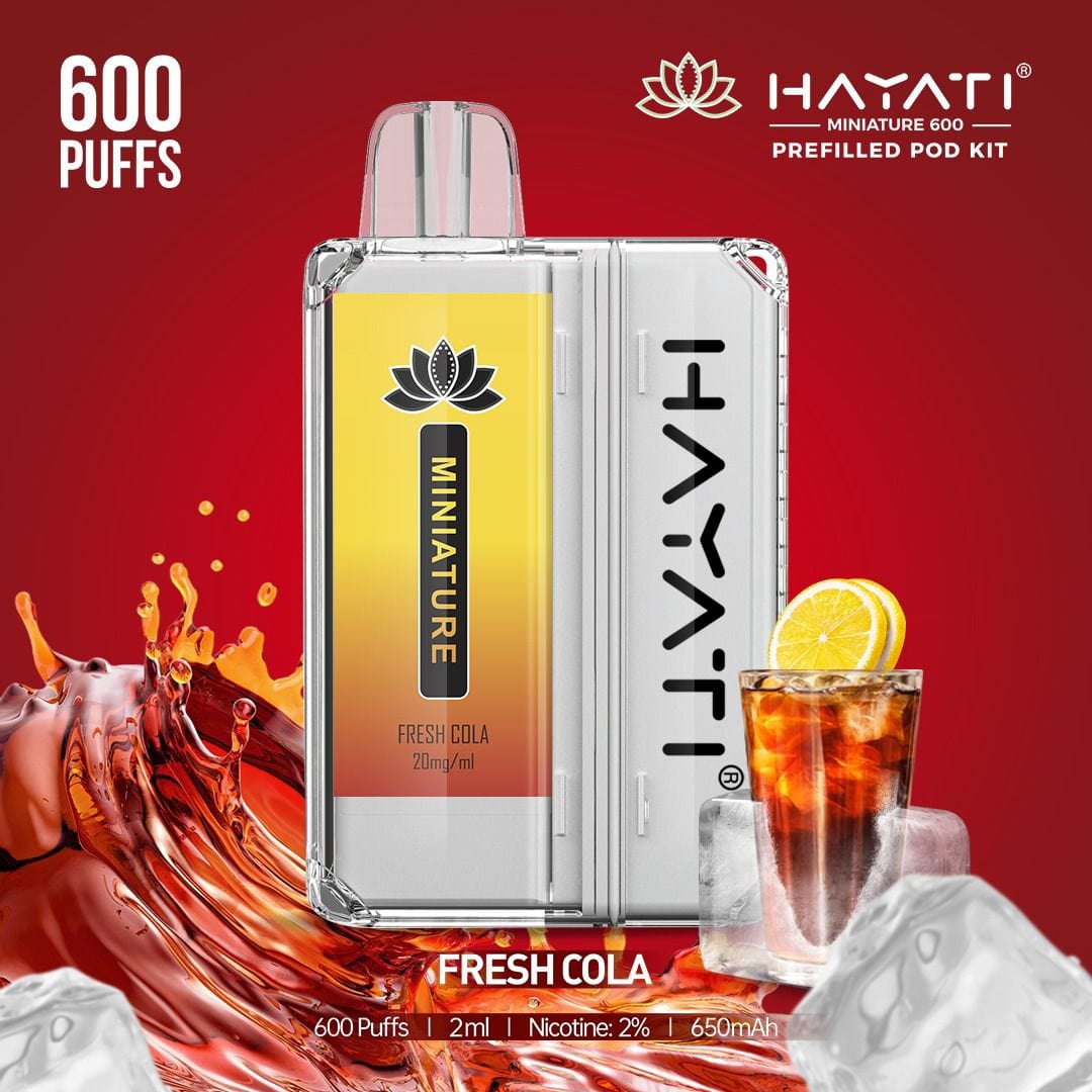 Hayati Miniature 600 Prefilled Pod Kit - Box of 5-Fresh Cola-vapeukwholesale