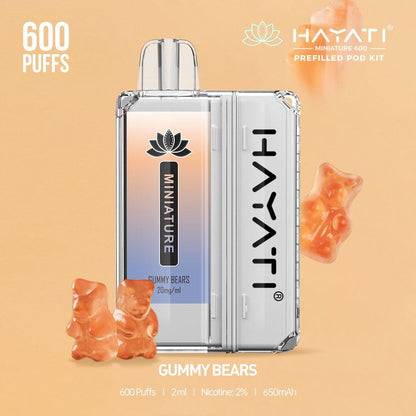 Hayati Miniature 600 Prefilled Pod Kit - Box of 5-Gummy Bears-vapeukwholesale