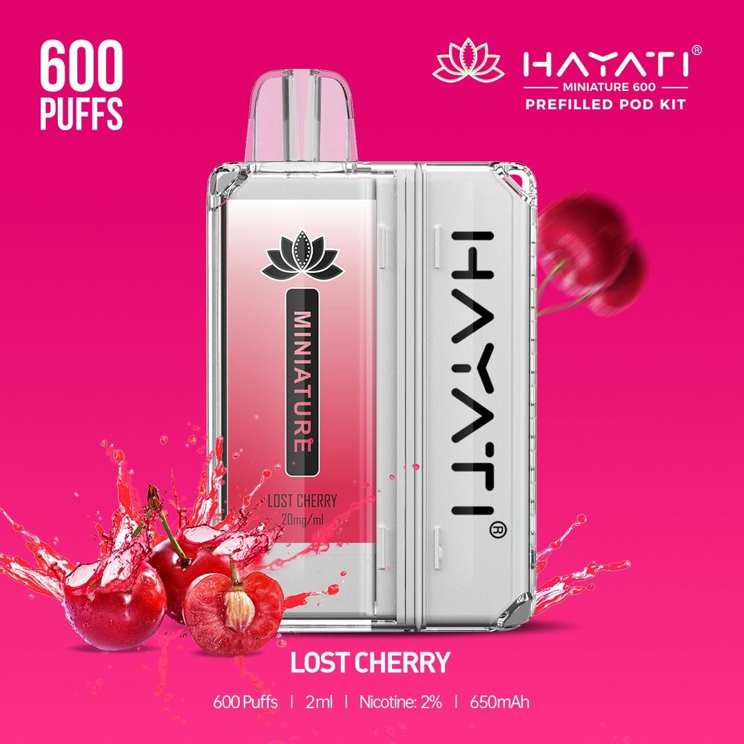 Hayati Miniature 600 Prefilled Pod Kit - Box of 5-Lost Cherry-vapeukwholesale