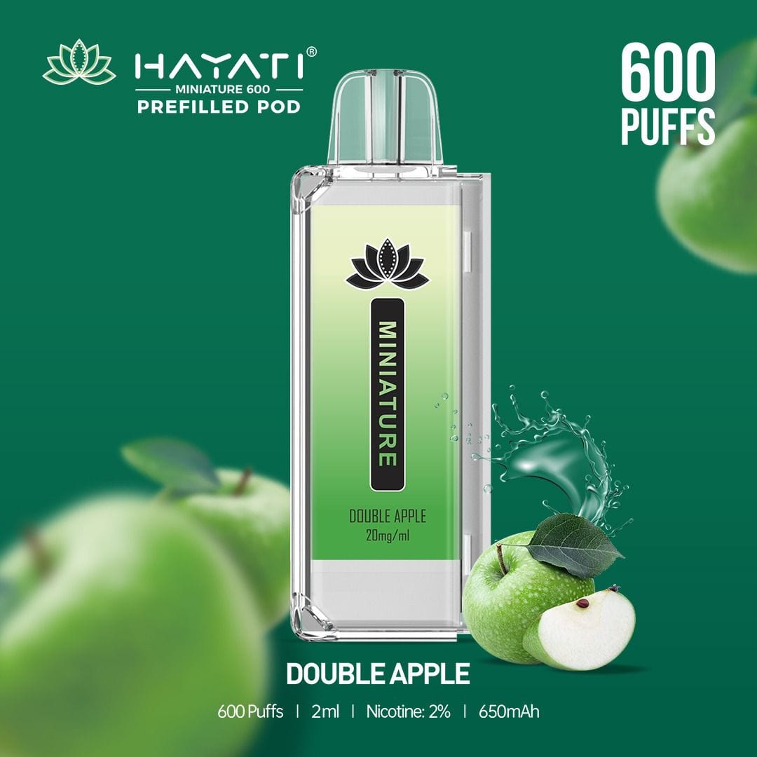 Hayati Miniature 600 Prefilled Replacement Pods - Box of 10-Double Apple-vapeukwholesale