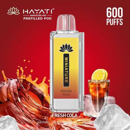 Hayati Miniature 600 Prefilled Replacement Pods - Box of 10-Fresh Cola-vapeukwholesale