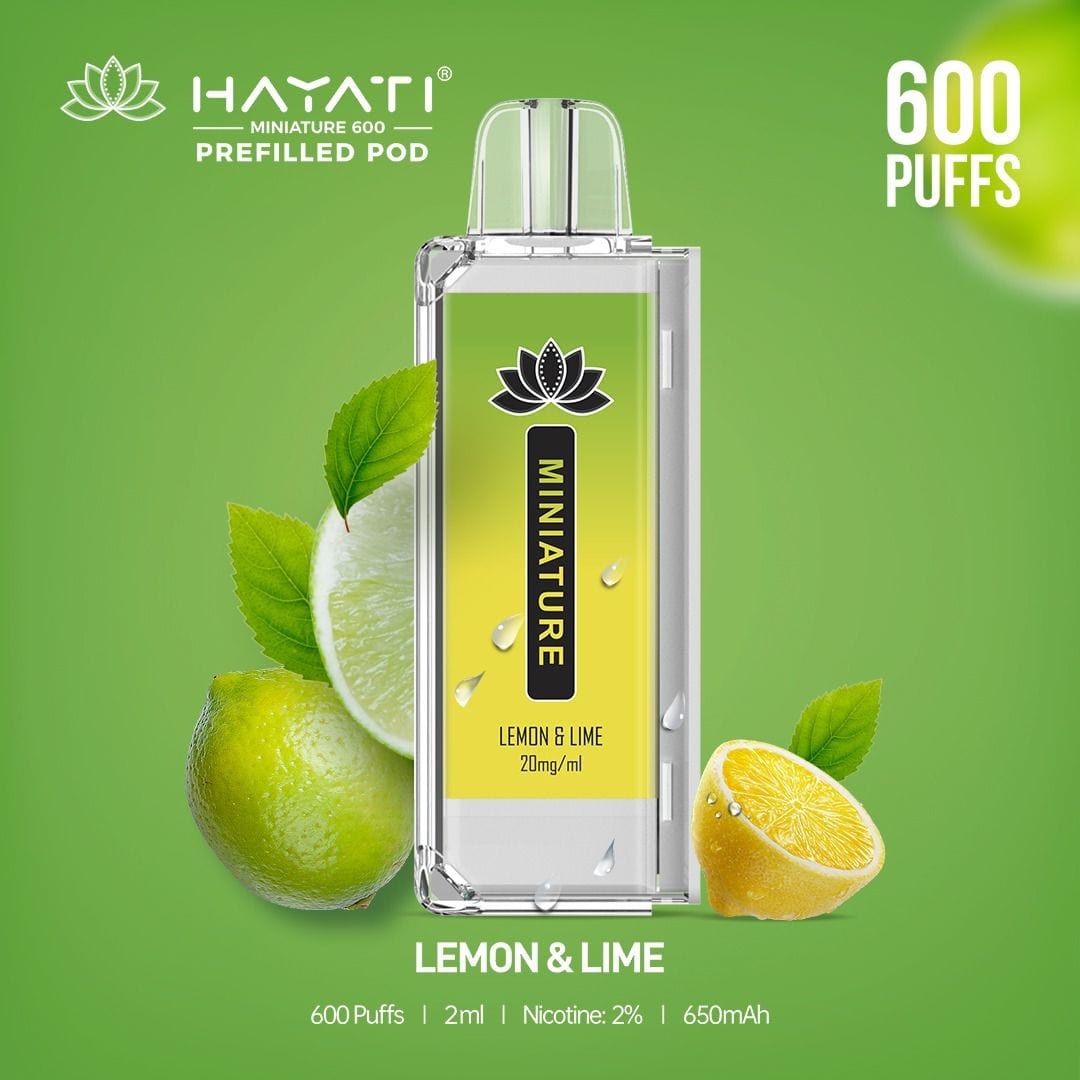 Hayati Miniature 600 Prefilled Replacement Pods - Box of 10-Lemon & Lime-vapeukwholesale