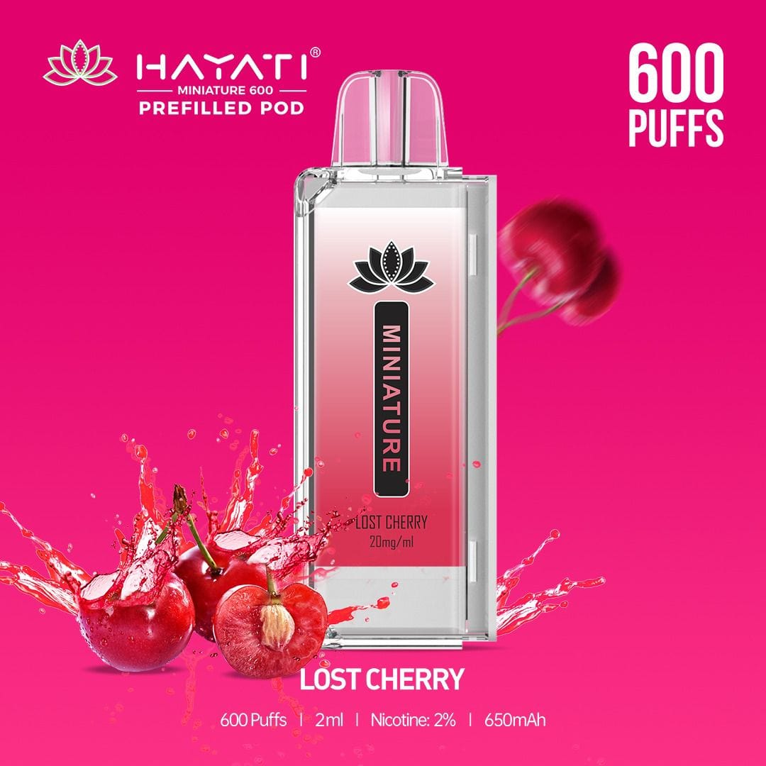 Hayati Miniature 600 Prefilled Replacement Pods - Box of 10-Lost Cherry-vapeukwholesale