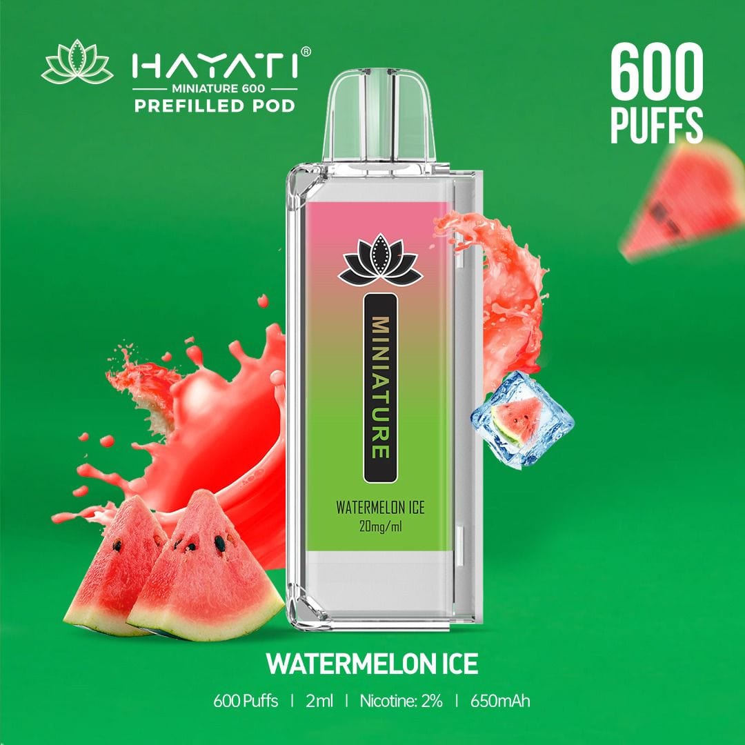 Hayati Miniature 600 Prefilled Replacement Pods - Box of 10-Watermelon Ice-vapeukwholesale