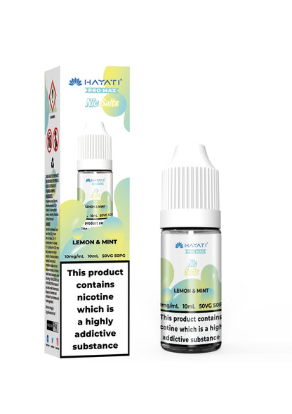 Hayati Pro Max Nic Salt 10ml Box of 10 - Lemon Mint - vapeukwholesale