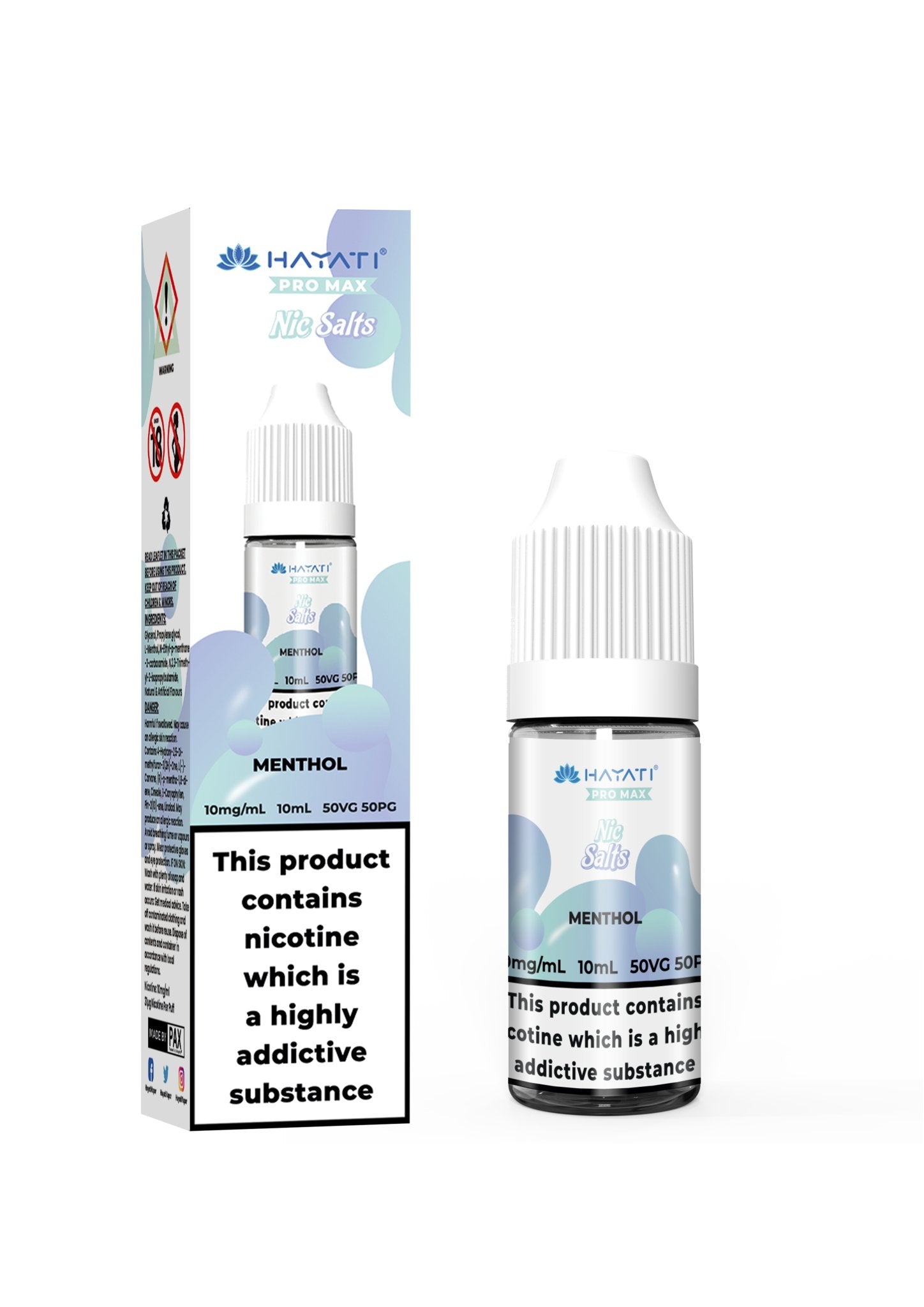 Hayati Pro Max Nic Salt 10ml Box of 10 - Menthol - vapeukwholesale