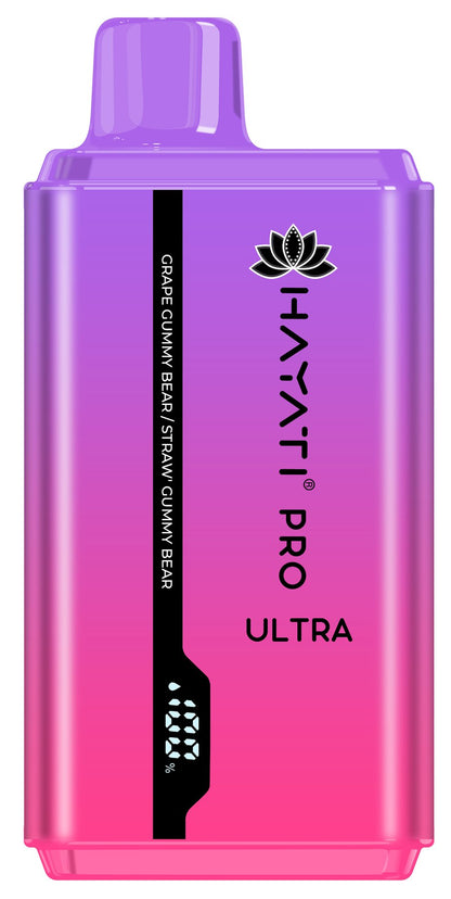 Hayati Pro Ultra 15000 Puffs Disposable Vape Pod - Box of 10-Grape Gummy Bear/ Straw' Gummy Bear-vapeukwholesale