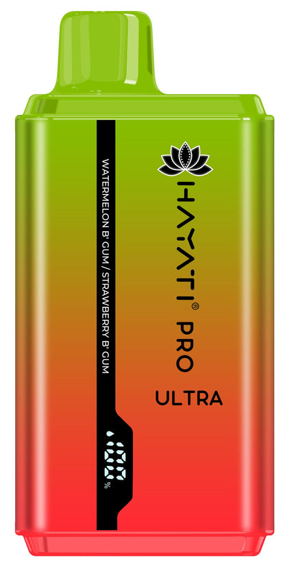 Hayati Pro Ultra 15000 Puffs Disposable Vape Pod - Box of 10-Watermelon B'gum/Strawberry B'gum-vapeukwholesale