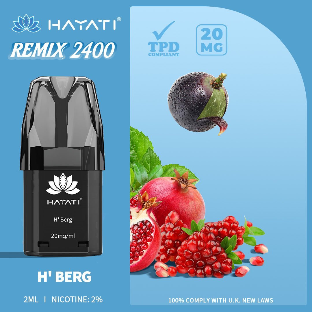 Hayati Remix 2400 Puffs Replacement Pods Pack of 10-H'Berg-vapeukwholesale