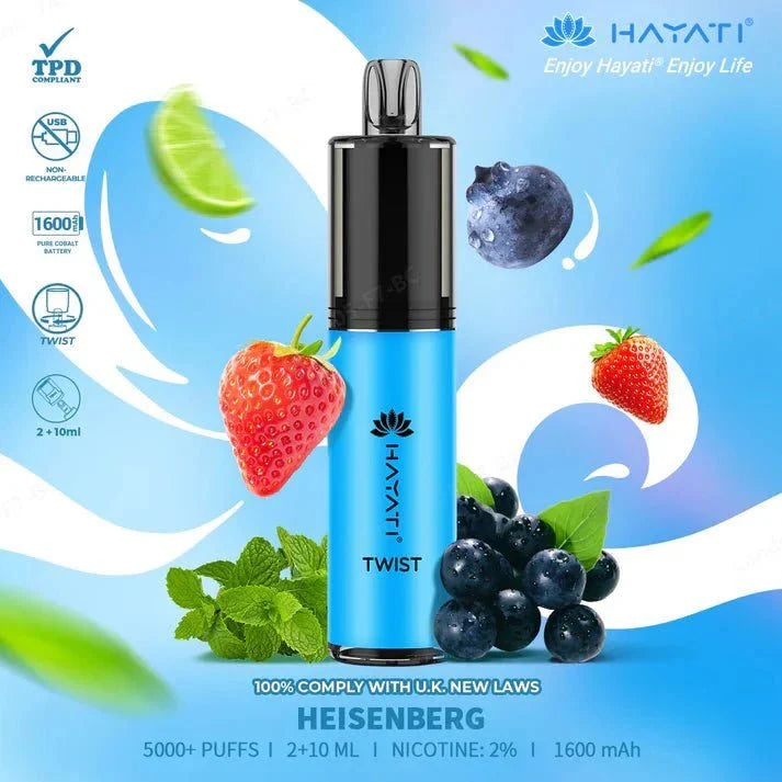 Hayati Twist 5000 Puffs Disposable Vape Pod Kit Box of 10-Heisenberg-vapeukwholesale