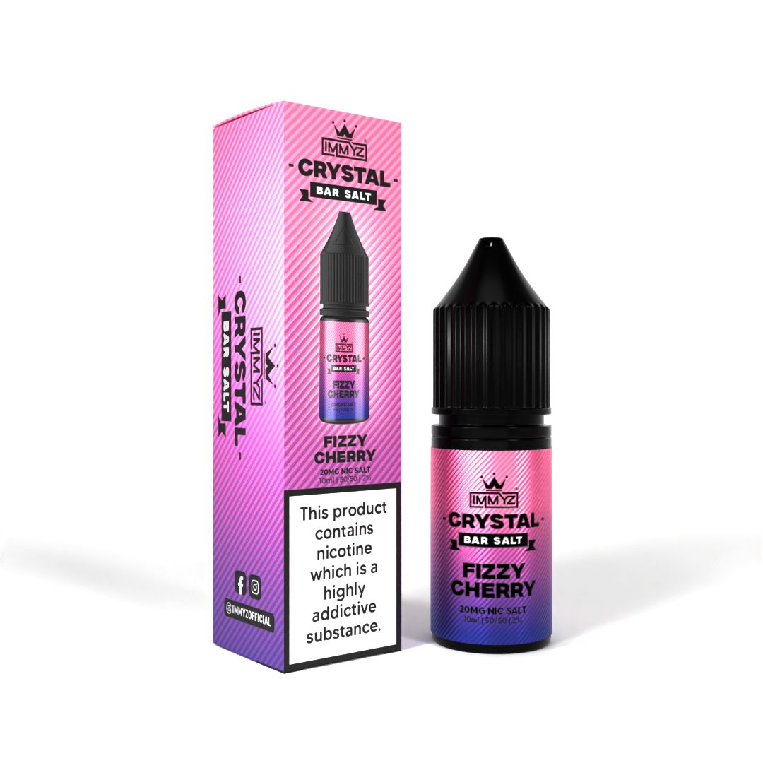 IMMYZ Crystal Bar Nic Salt 10ml E-liquid Pack of 10-Fizzy Cherry-vapeukwholesale