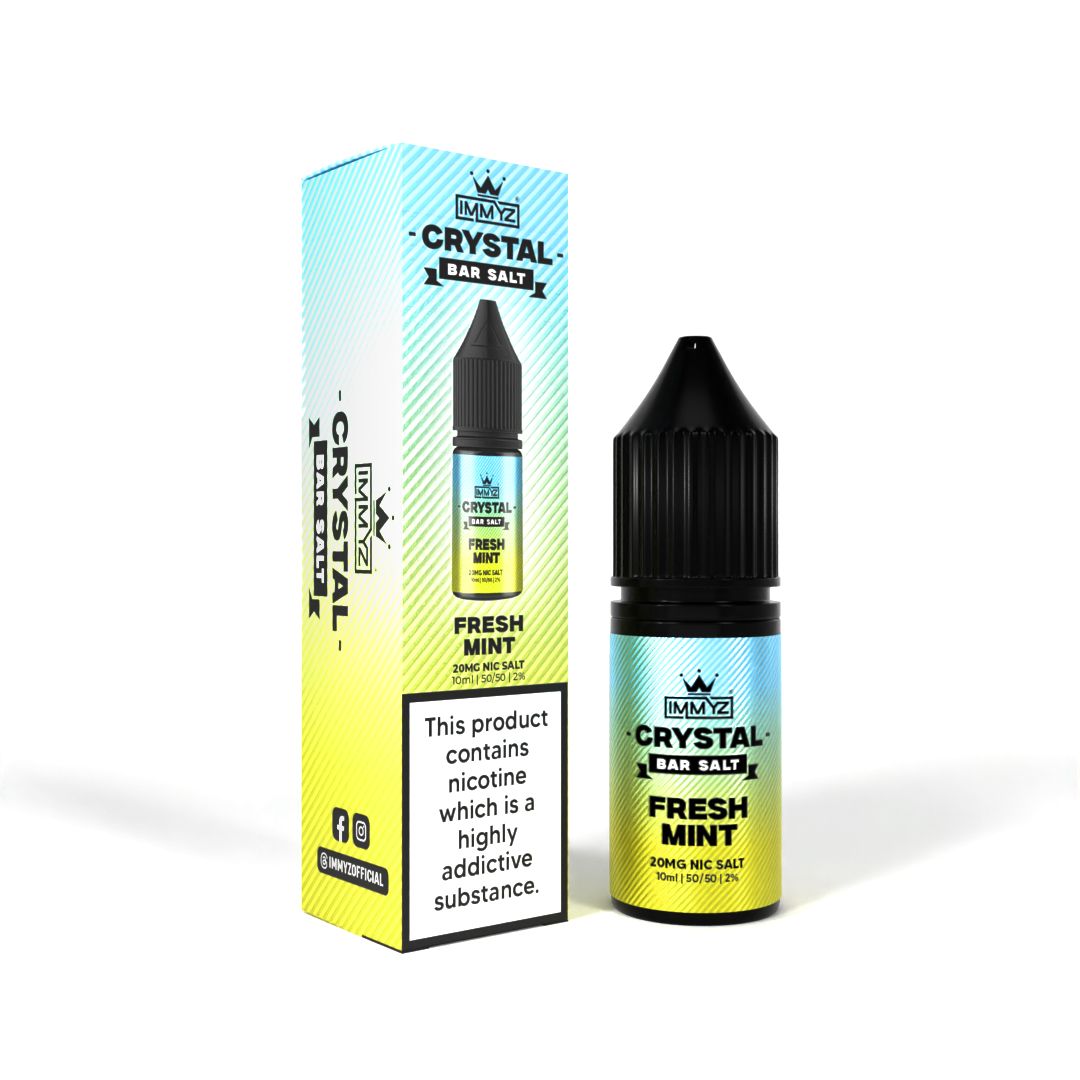 IMMYZ Crystal Bar Nic Salt 10ml E-liquid Pack of 10-Fresh Mint-vapeukwholesale