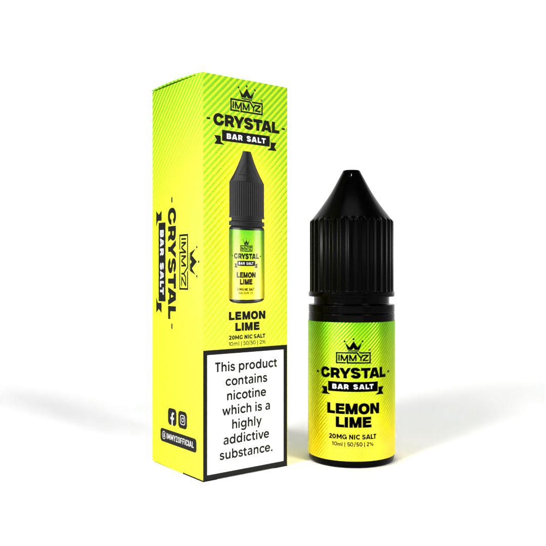 IMMYZ Crystal Bar Nic Salt 10ml E-liquid Pack of 10-Lemon & Lime-vapeukwholesale