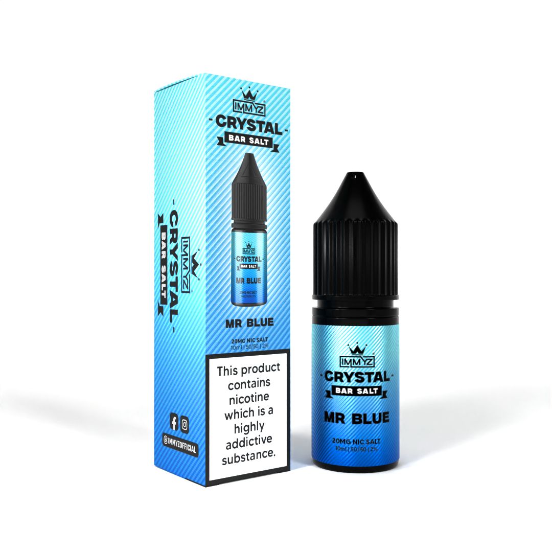 IMMYZ Crystal Bar Nic Salt 10ml E-liquid Pack of 10-Mr Blue-vapeukwholesale