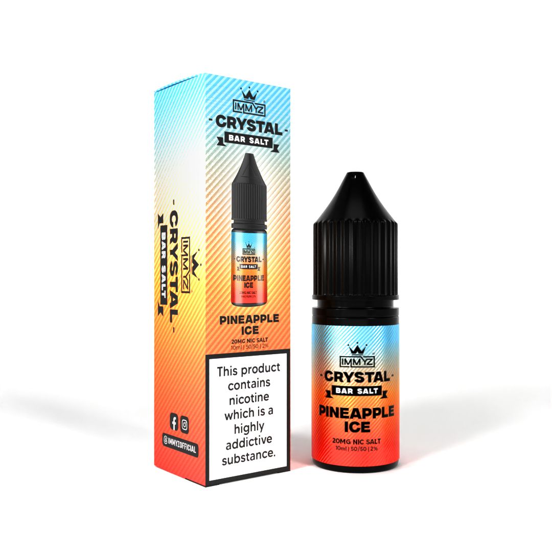 IMMYZ Crystal Bar Nic Salt 10ml E-liquid Pack of 10-Pineapple Ice-vapeukwholesale