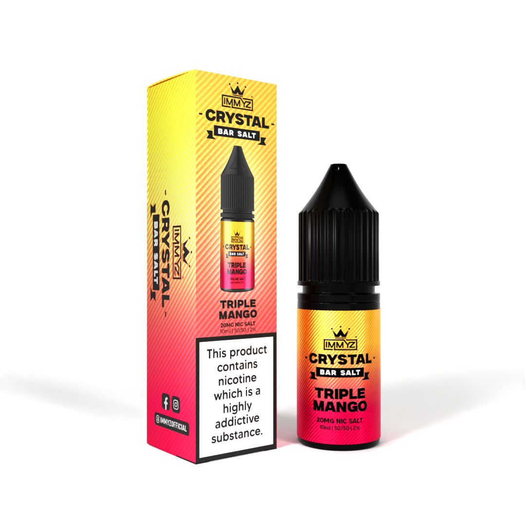 IMMYZ Crystal Bar Nic Salt 10ml E-liquid Pack of 10-Triple Mango-vapeukwholesale