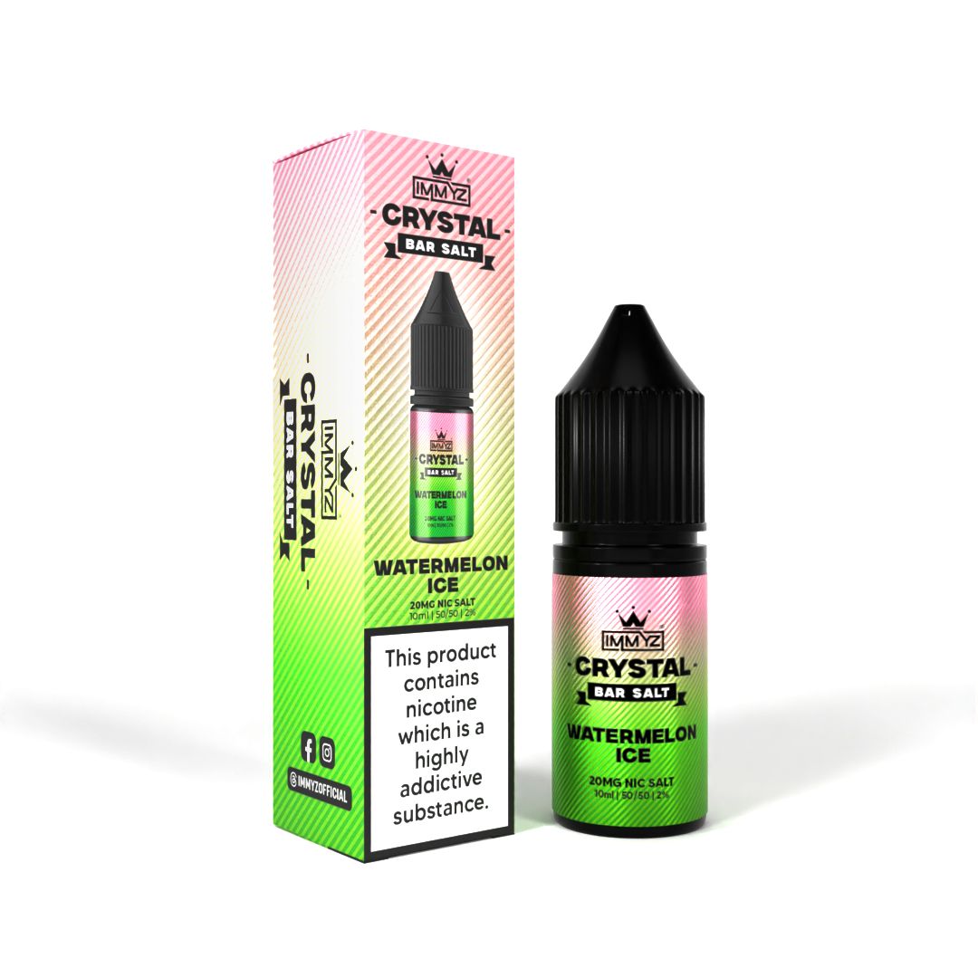 IMMYZ Crystal Bar Nic Salt 10ml E-liquid Pack of 10-Watermelon Ice-vapeukwholesale