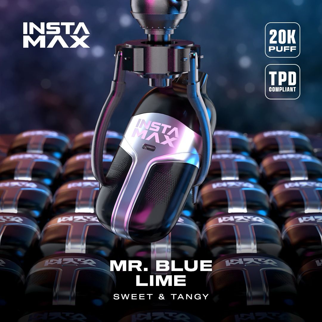 Instaflow 20k Puffs Disposable Vape Box of 5 - Mr. Blue Lime - vapeukwholesale