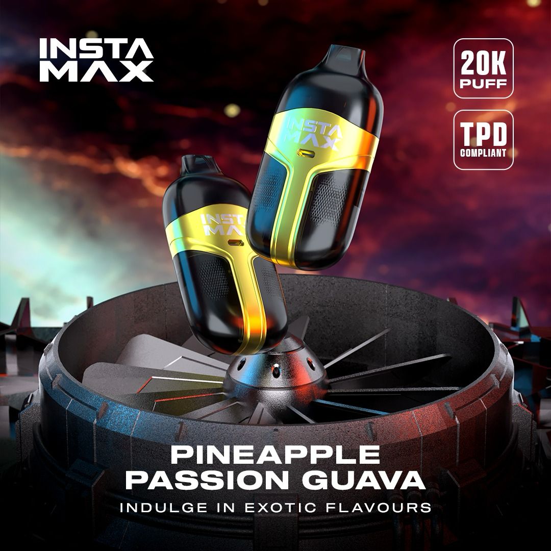 Instaflow 20k Puffs Disposable Vape Box of 5 - Pineapple Passion Guava - vapeukwholesale