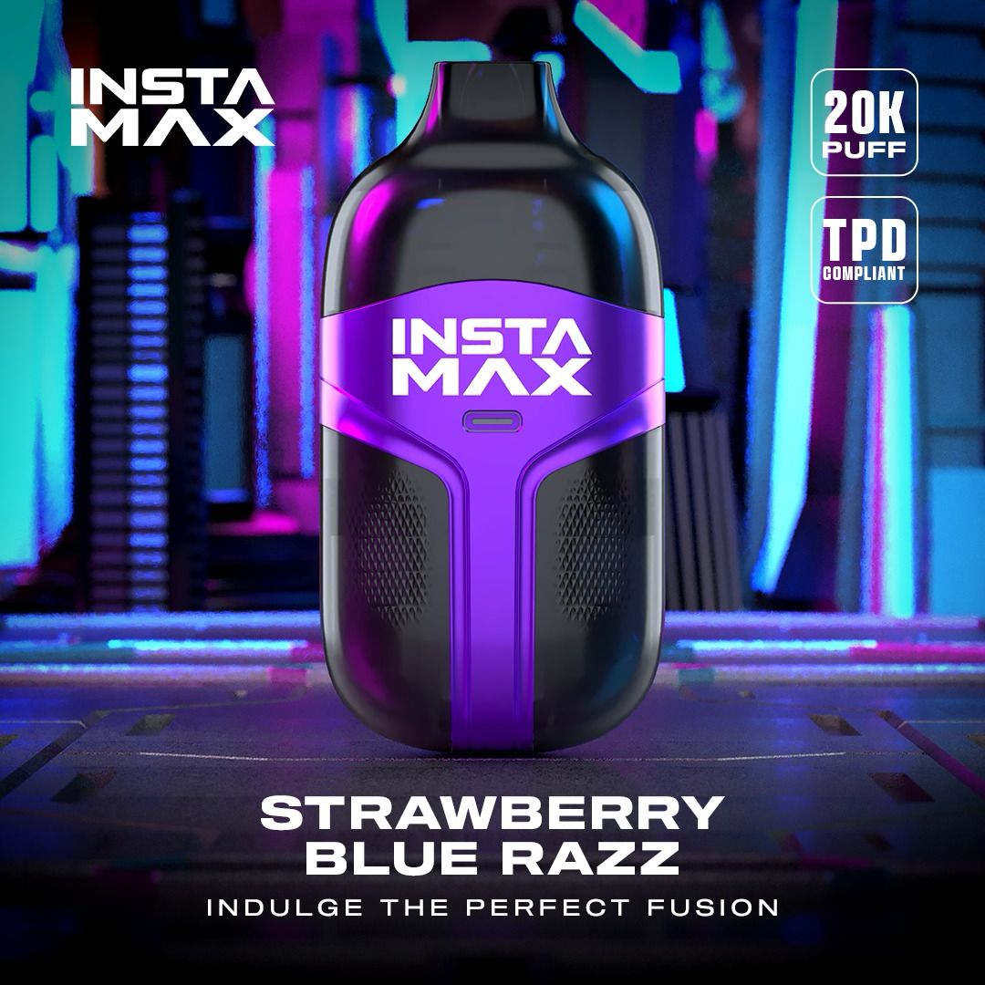 Instaflow 20k Puffs Disposable Vape Box of 5 - Strawberry Blue Razz - vapeukwholesale