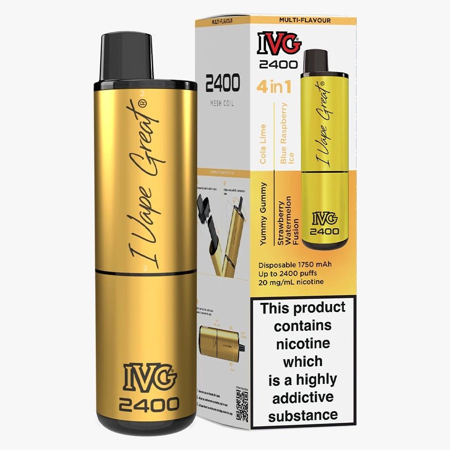 IVG 2400 Disposable Vape Pod Puff Device - Box of 5-Summer Edition ( 4 Mix Flavours)*New*-vapeukwholesale