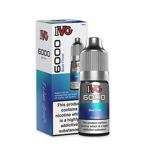 IVG 6000 Nic Salt 10ml Bottle Box of 10-Blue Frost-vapeukwholesale