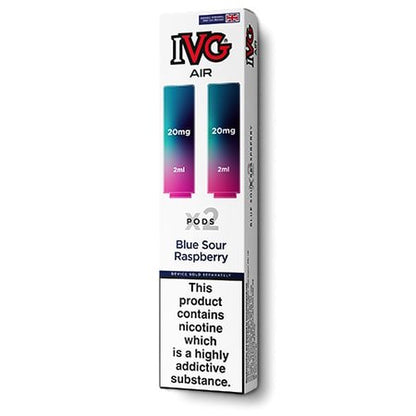 IVG Air Replacement Pods - 10 Packs of 2 Pods - Blue Sour Raspberry - vapeukwholesale